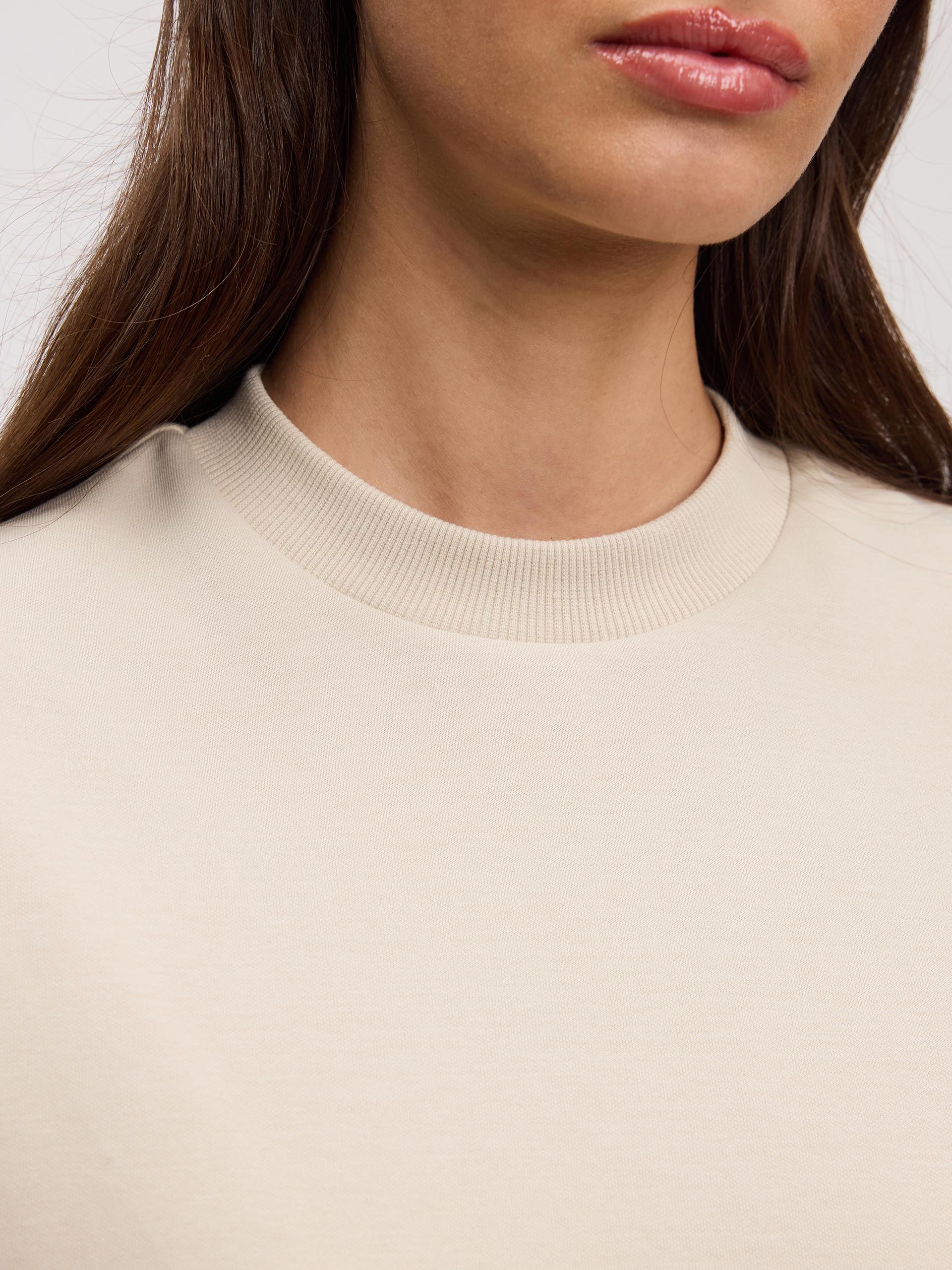 Womens Interlock Relaxed T-Shirt in Stone