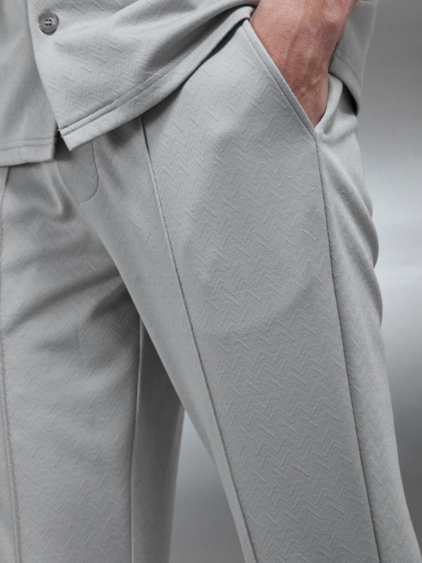 Textured Interlock Trouser in Stone