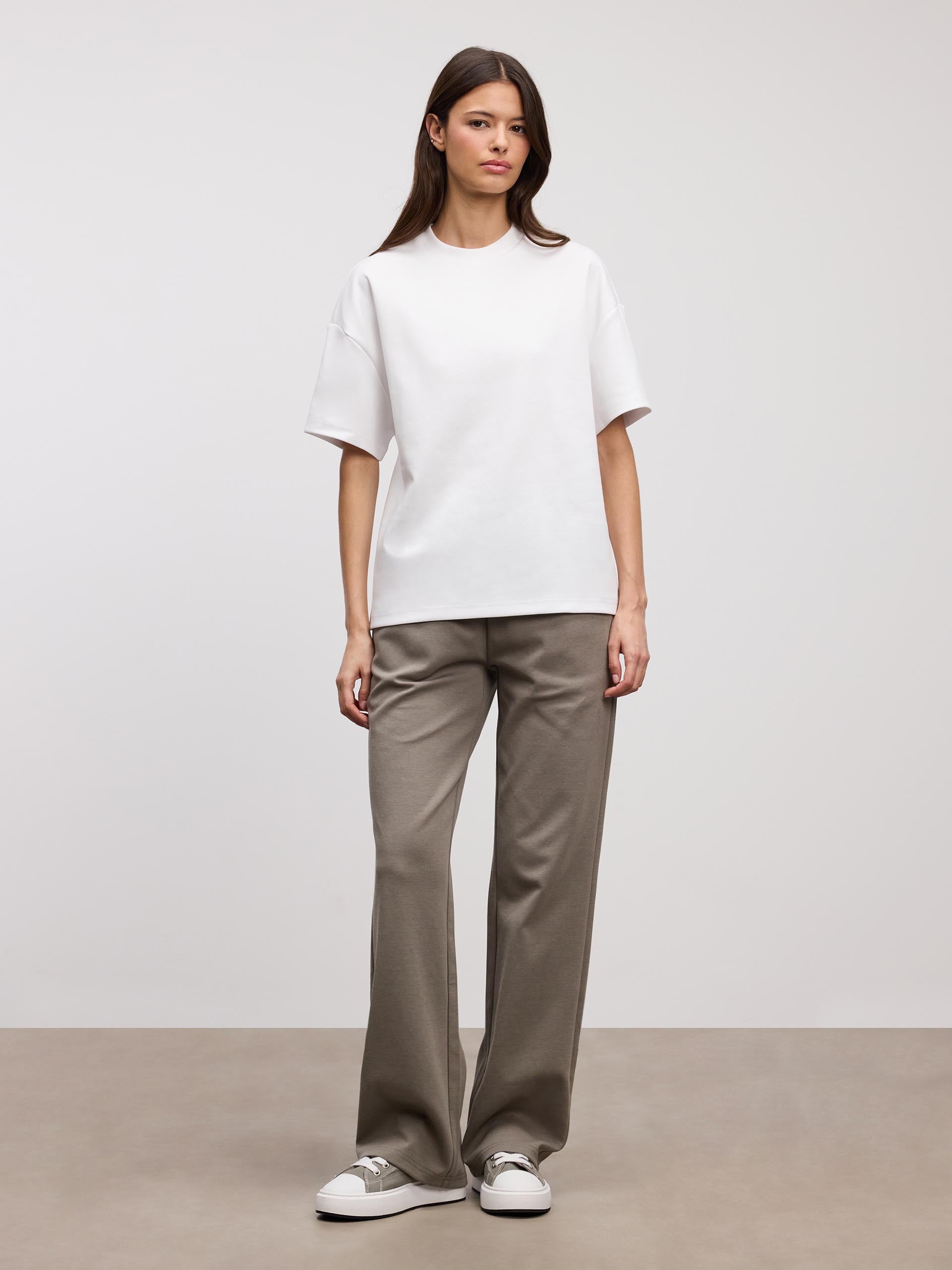 Womens Interlock Relaxed T-Shirt in White