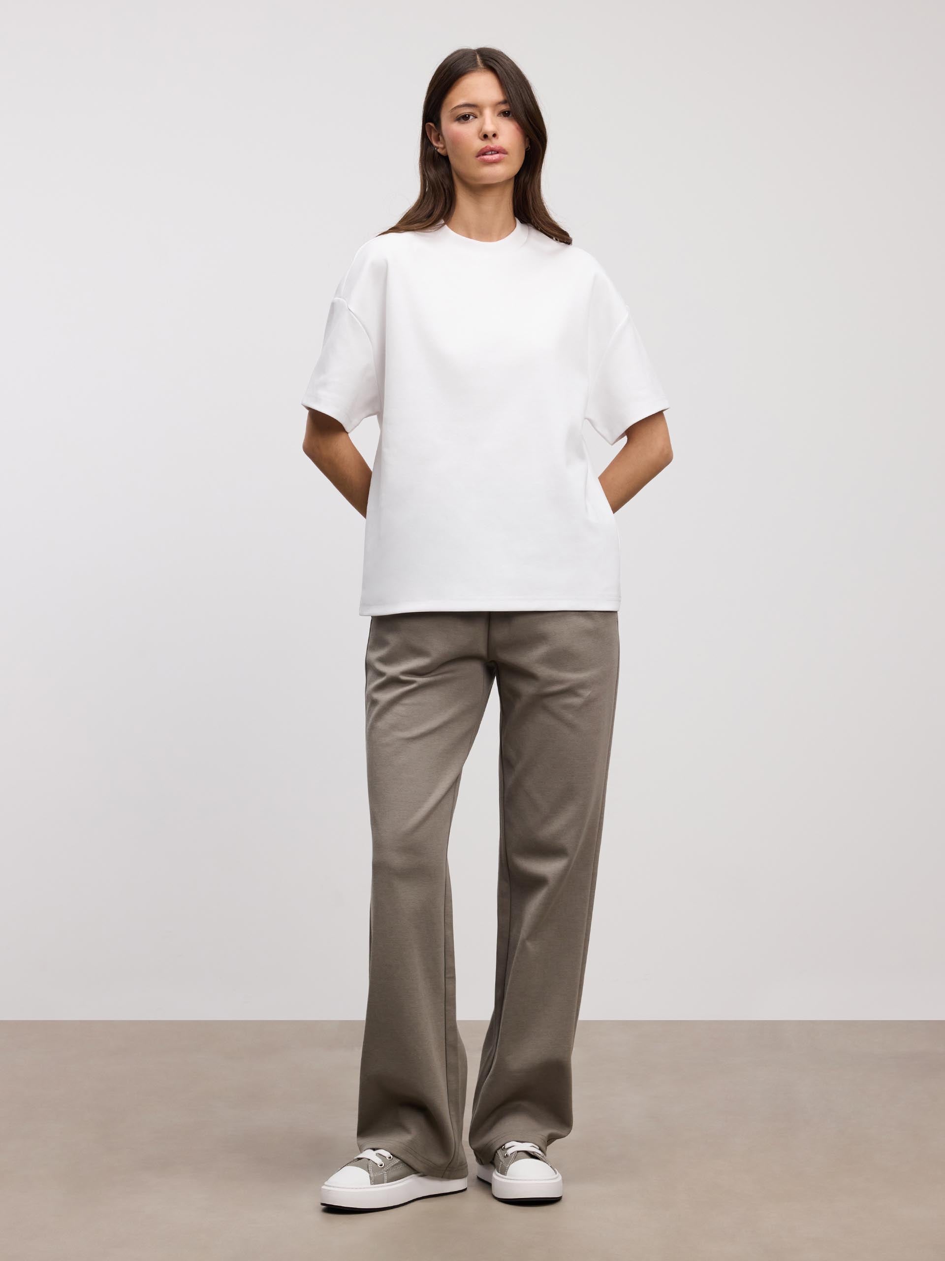 Womens Interlock Relaxed T-Shirt in White