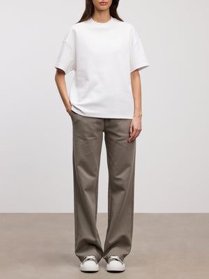 Womens Interlock Relaxed T-Shirt in White