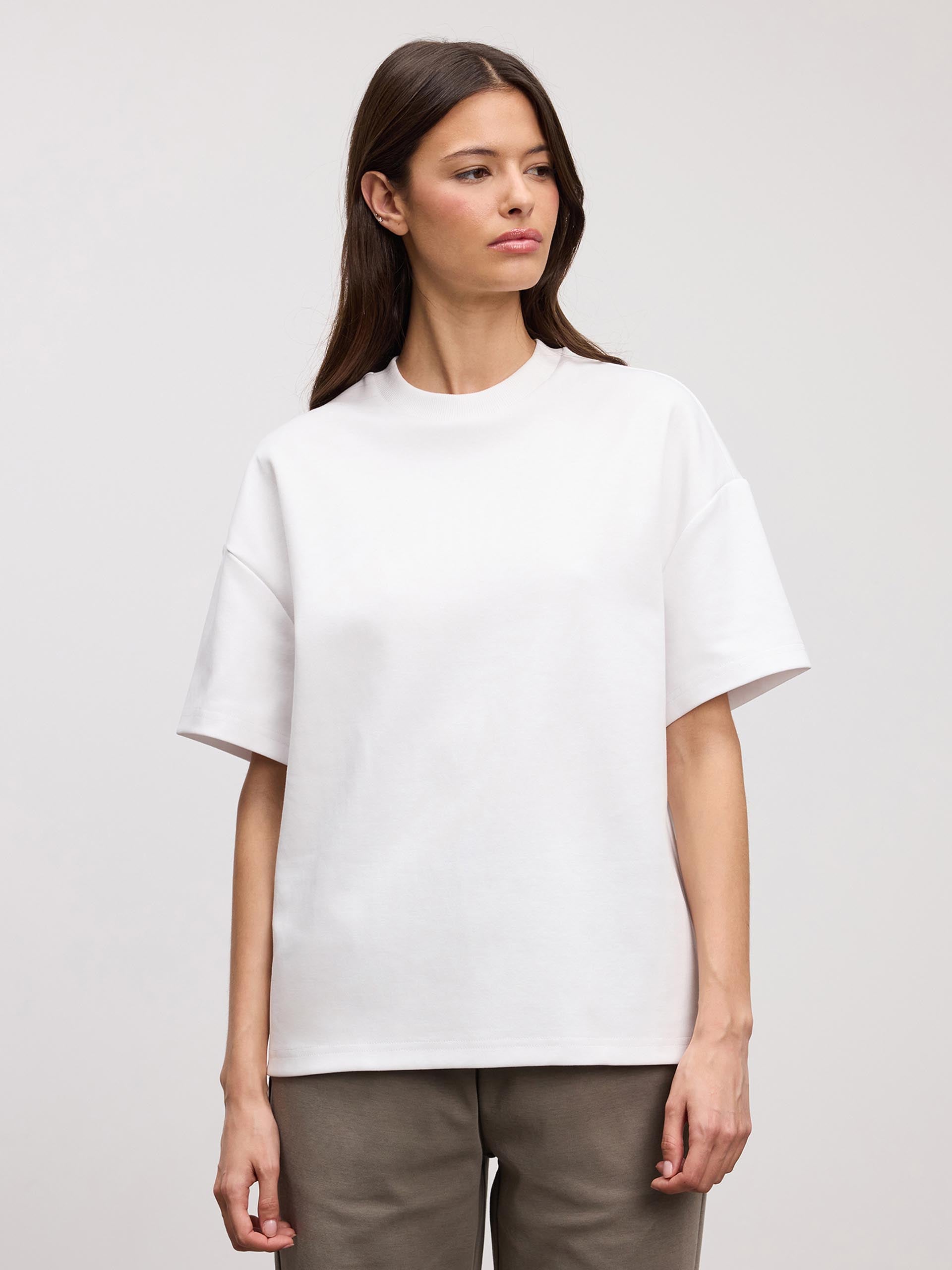 Womens Interlock Relaxed T-Shirt in White