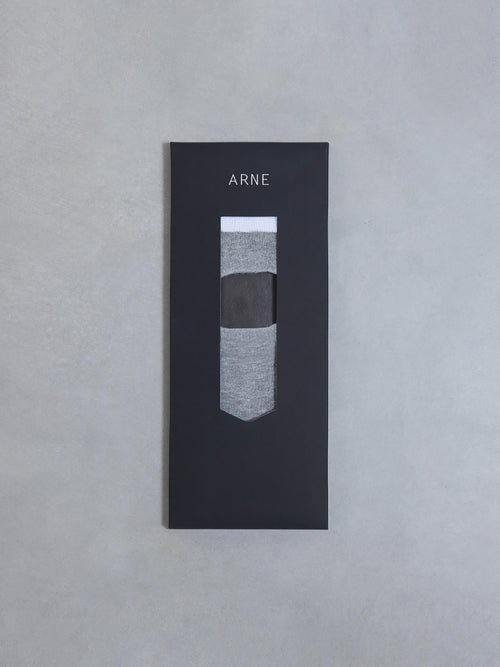 3 Pack ARNE Invisible Socks in Black White Grey