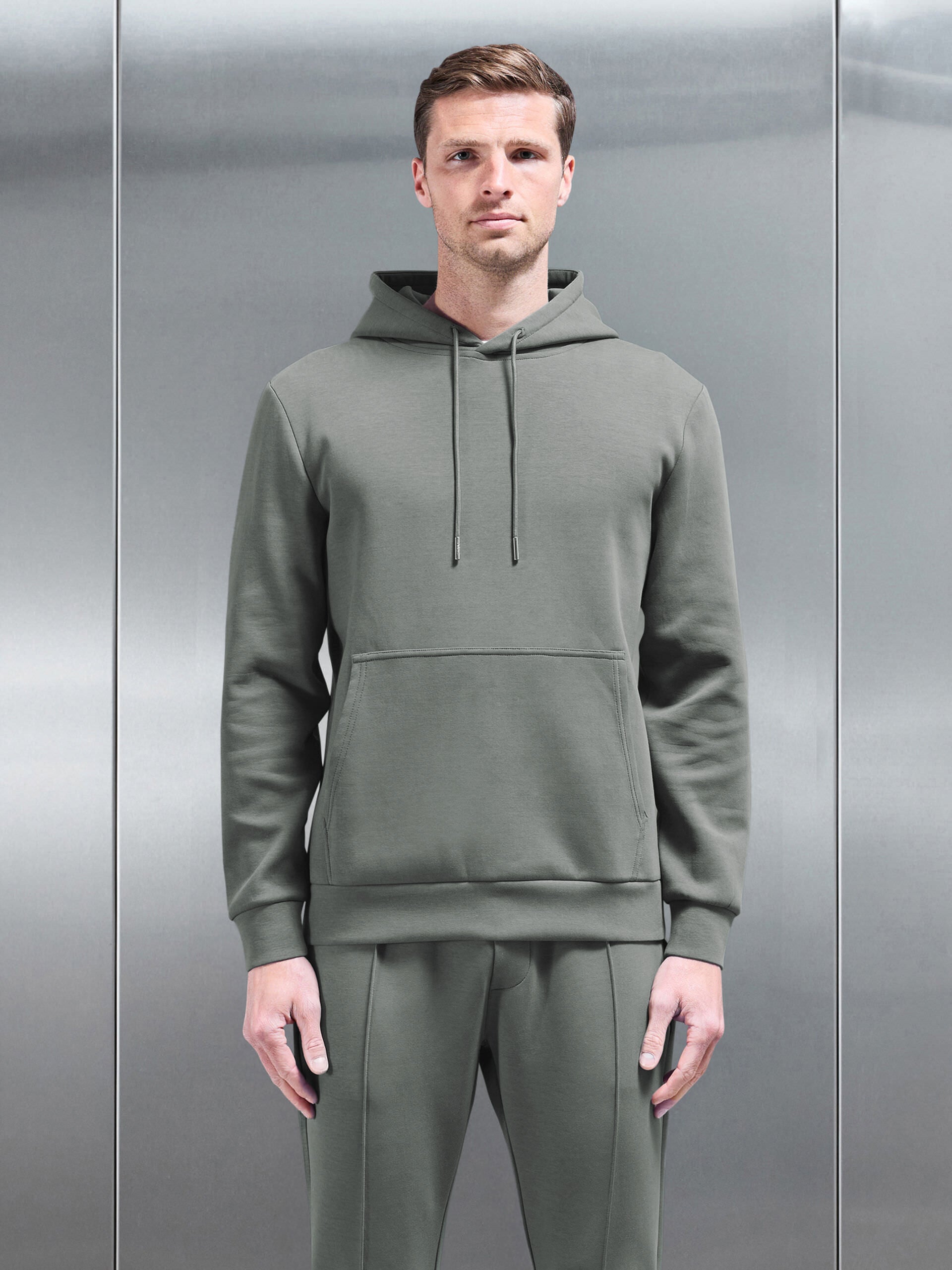 Interlock Jersey Hoodie in Sage