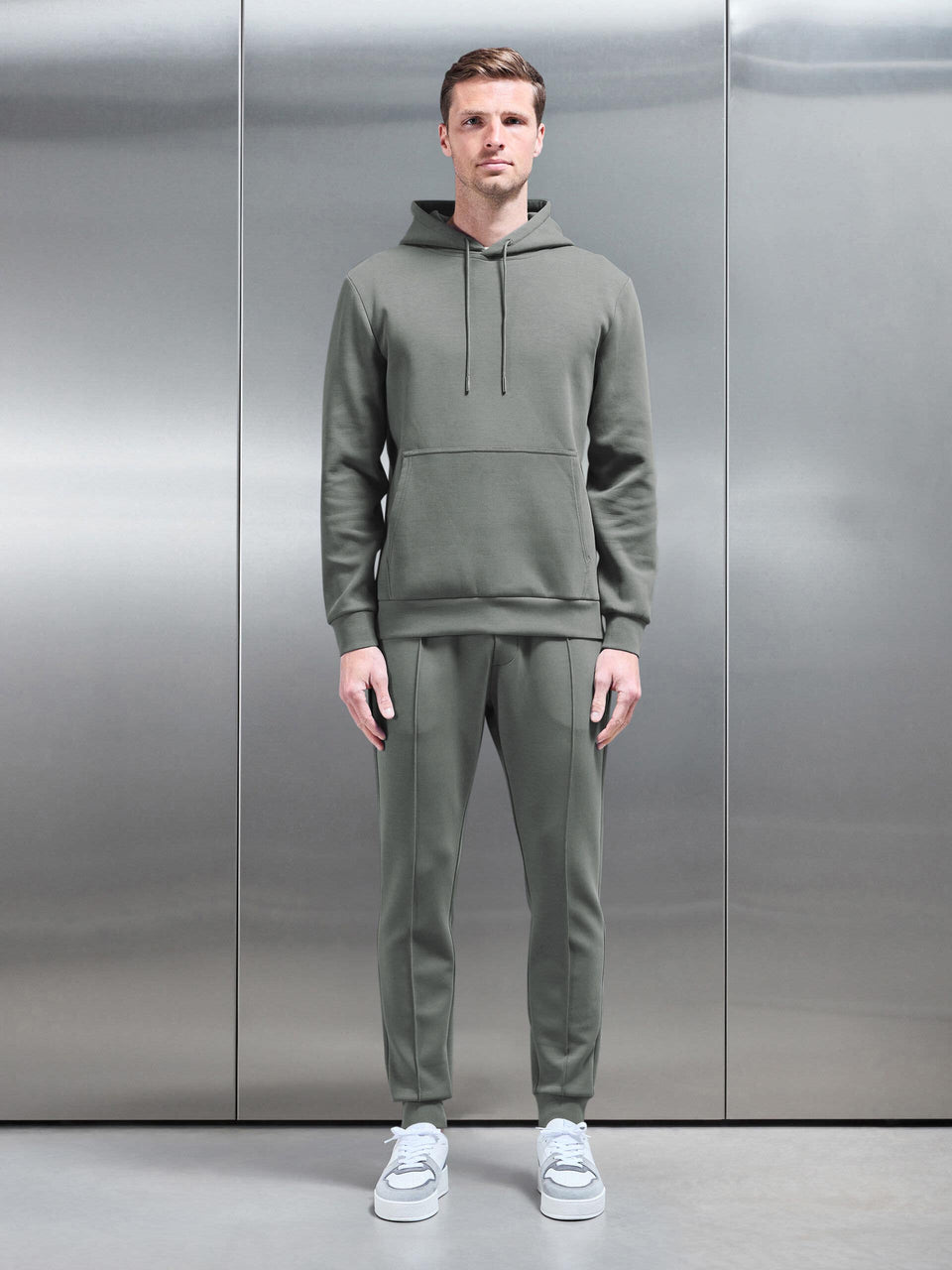 Interlock Jersey Hoodie in Sage