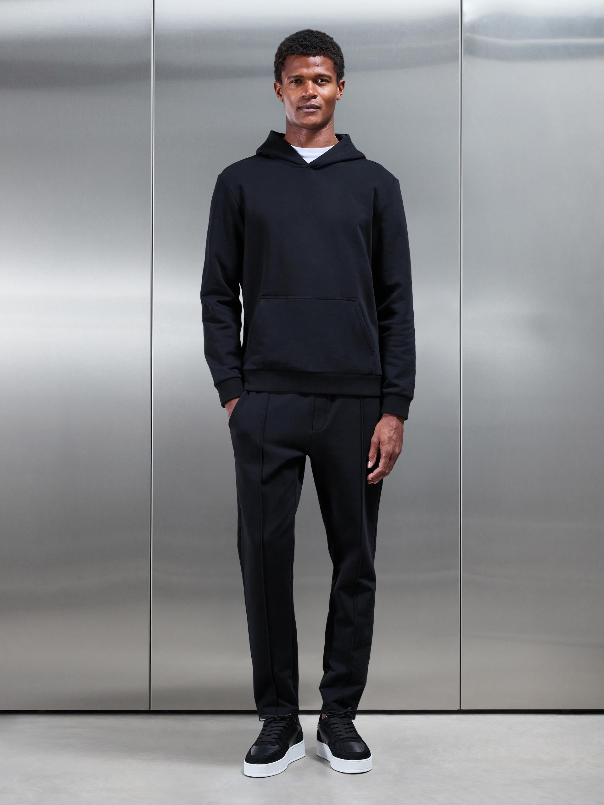 Jersey Hoodie In Black