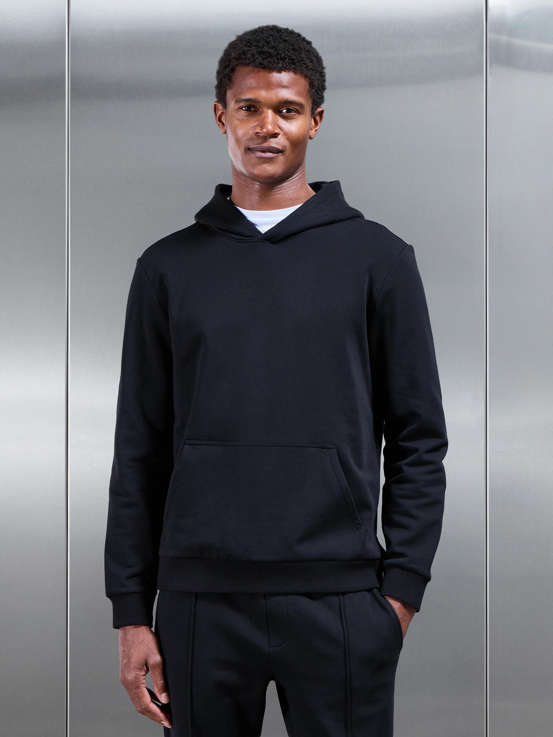 Jersey Hoodie In Black