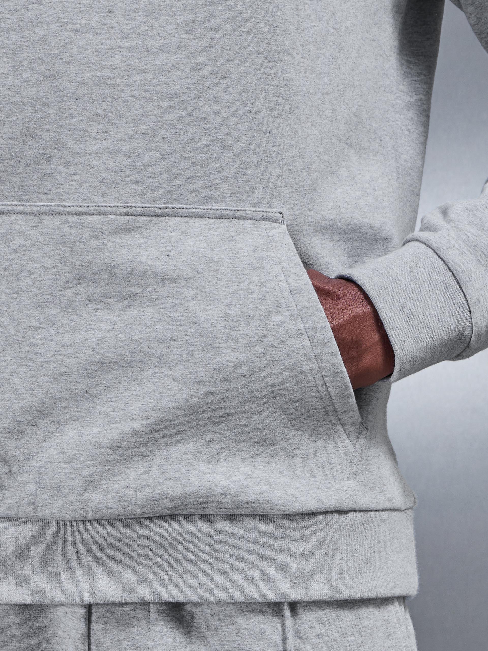 Jersey Hoodie in Marl Grey