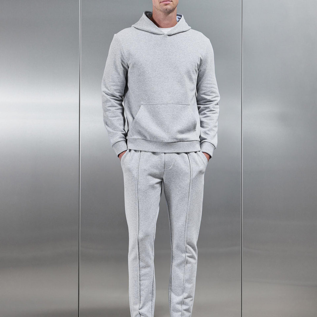 Jersey Hoodie in Marl Grey