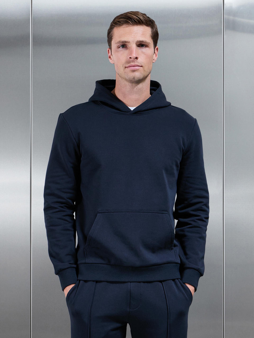Jersey Hoodie In Navy