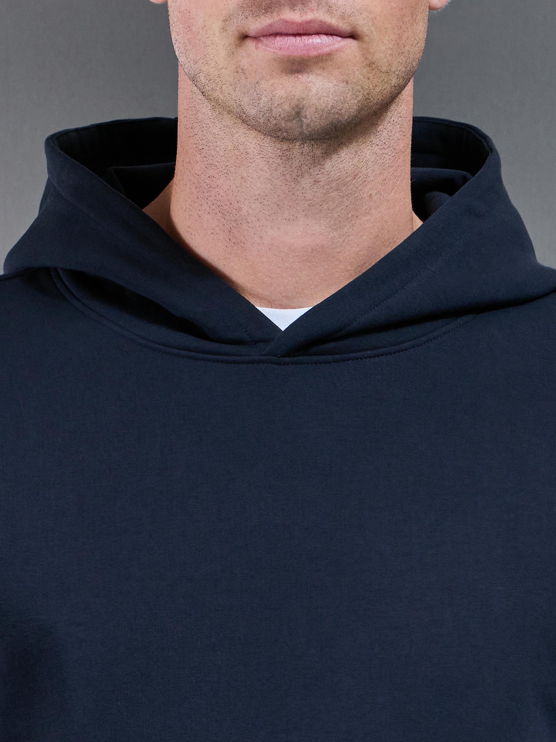 Jersey Hoodie In Navy