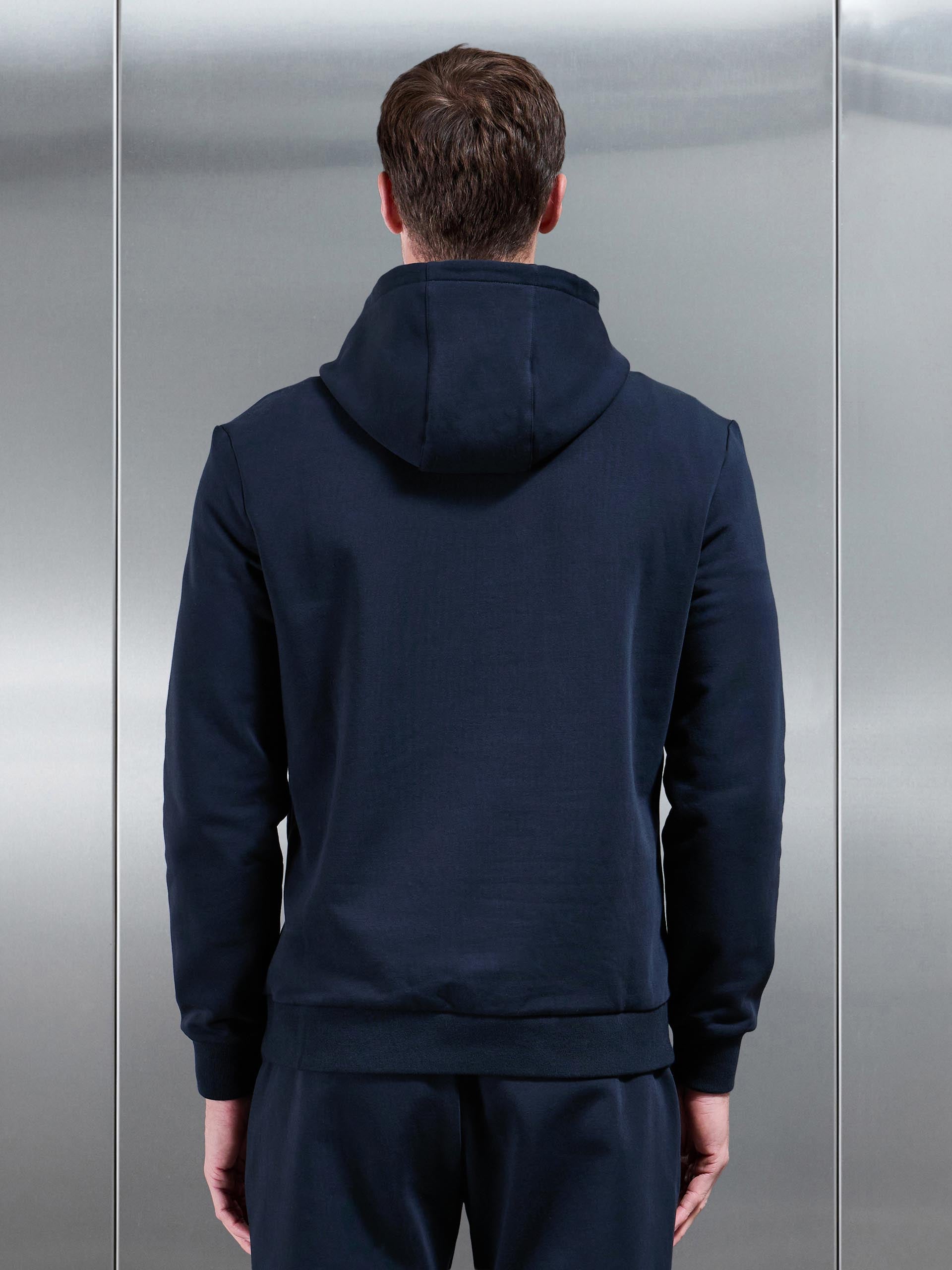 Jersey Hoodie In Navy