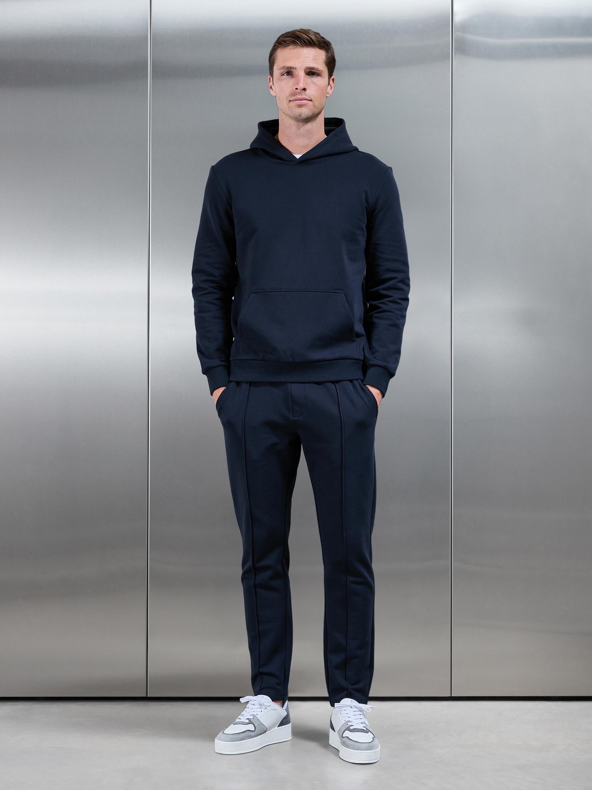 Jersey Hoodie In Navy