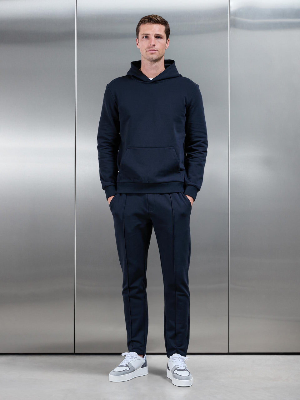 Jersey Hoodie In Navy