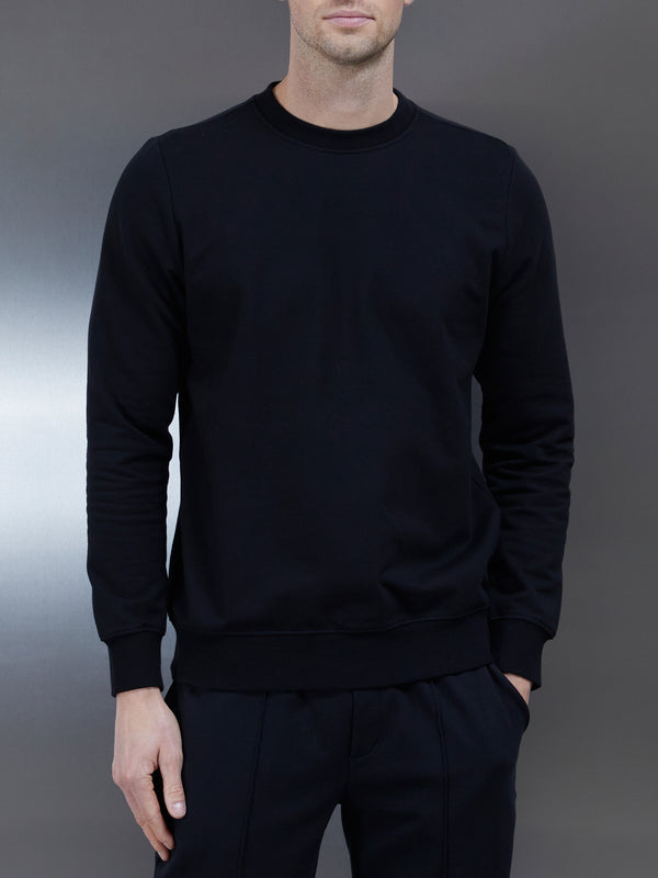 Jersey Sweatshirt in Black