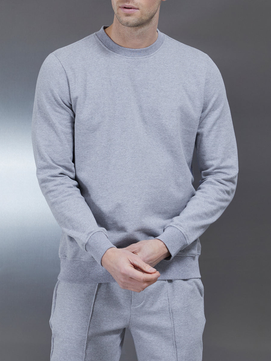 Jersey Sweatshirt in Marl Grey