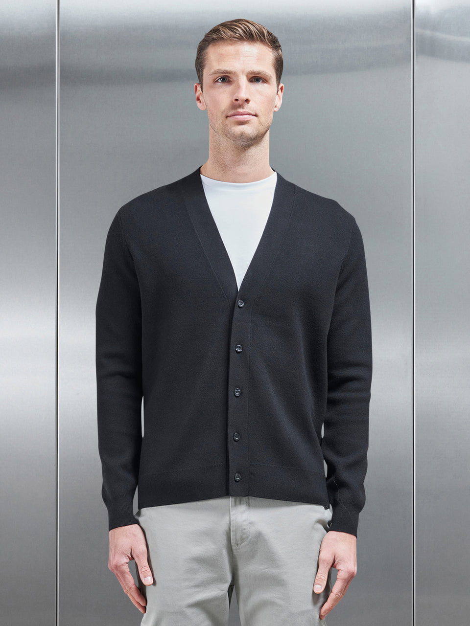 Knitted Cardigan in Black