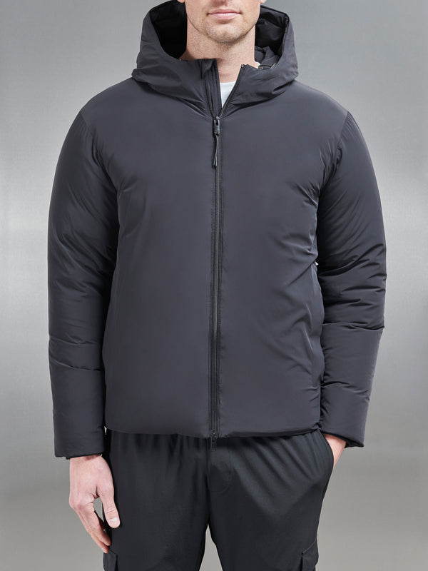 Down Padded Windbreaker in Black