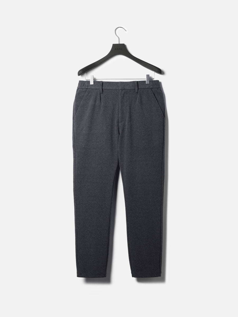 Knitted Tailored Chino Trouser in Grey