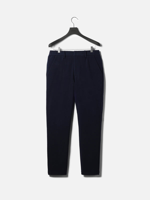 Knitted Tailored Chino Trouser in Navy