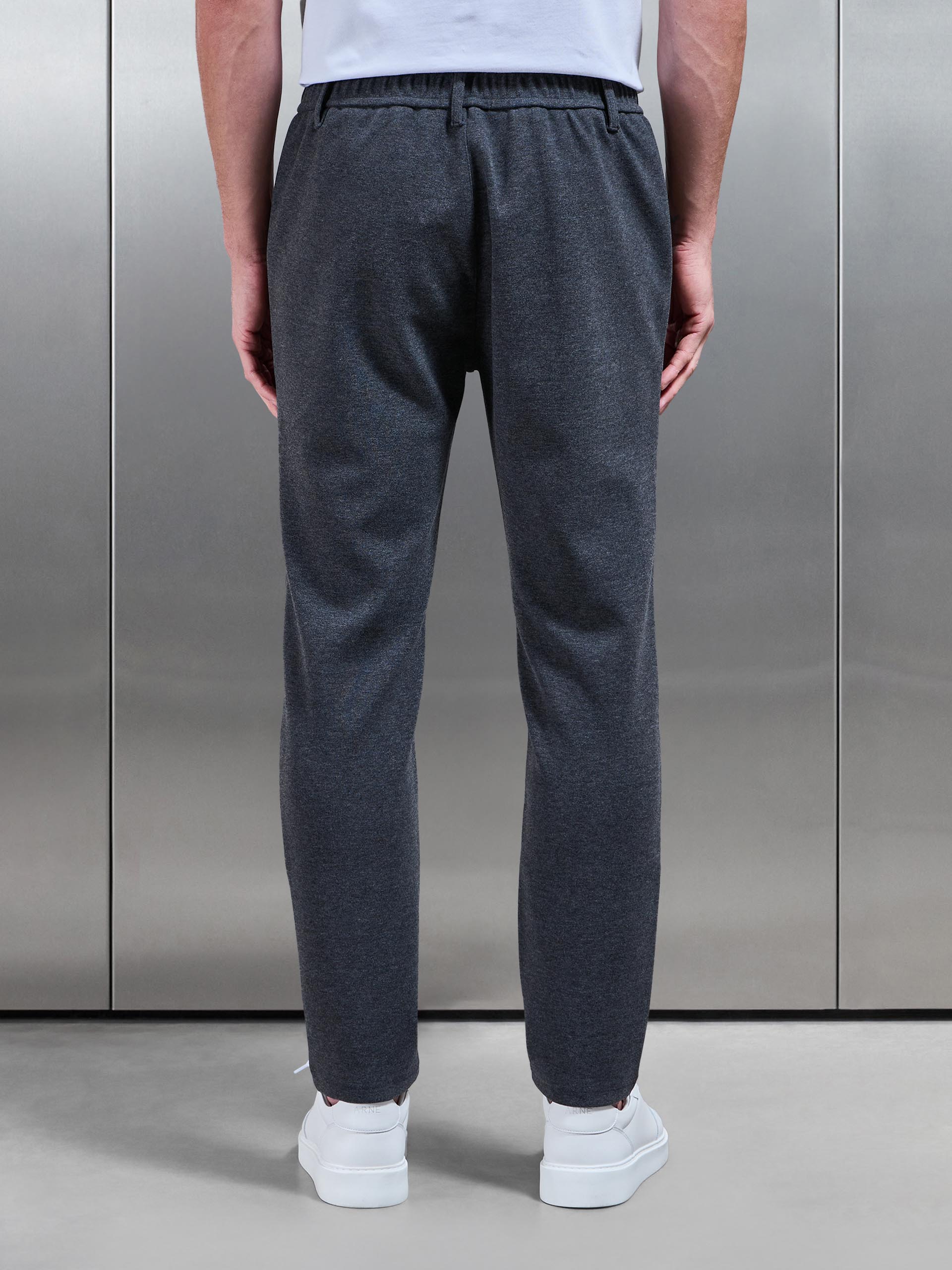 Knitted Tailored Jogger in Grey