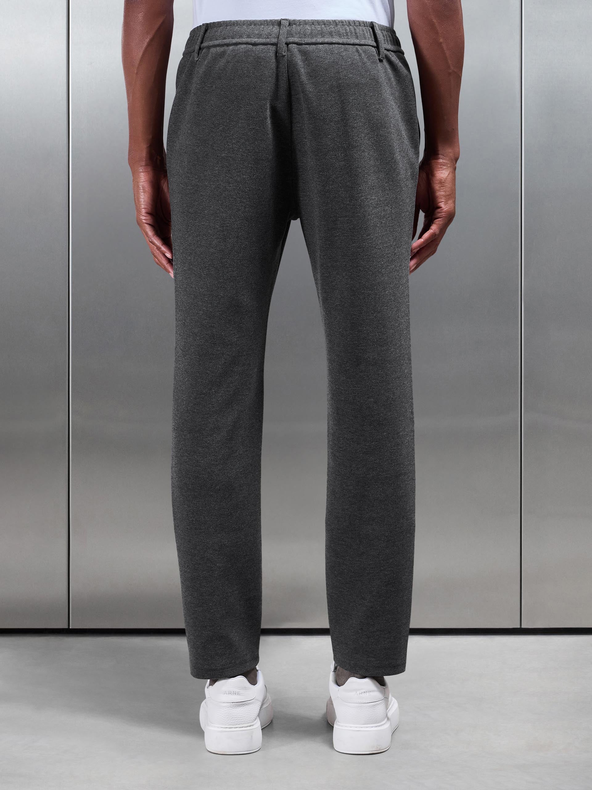 Knitted Tailored Jogger in Grey