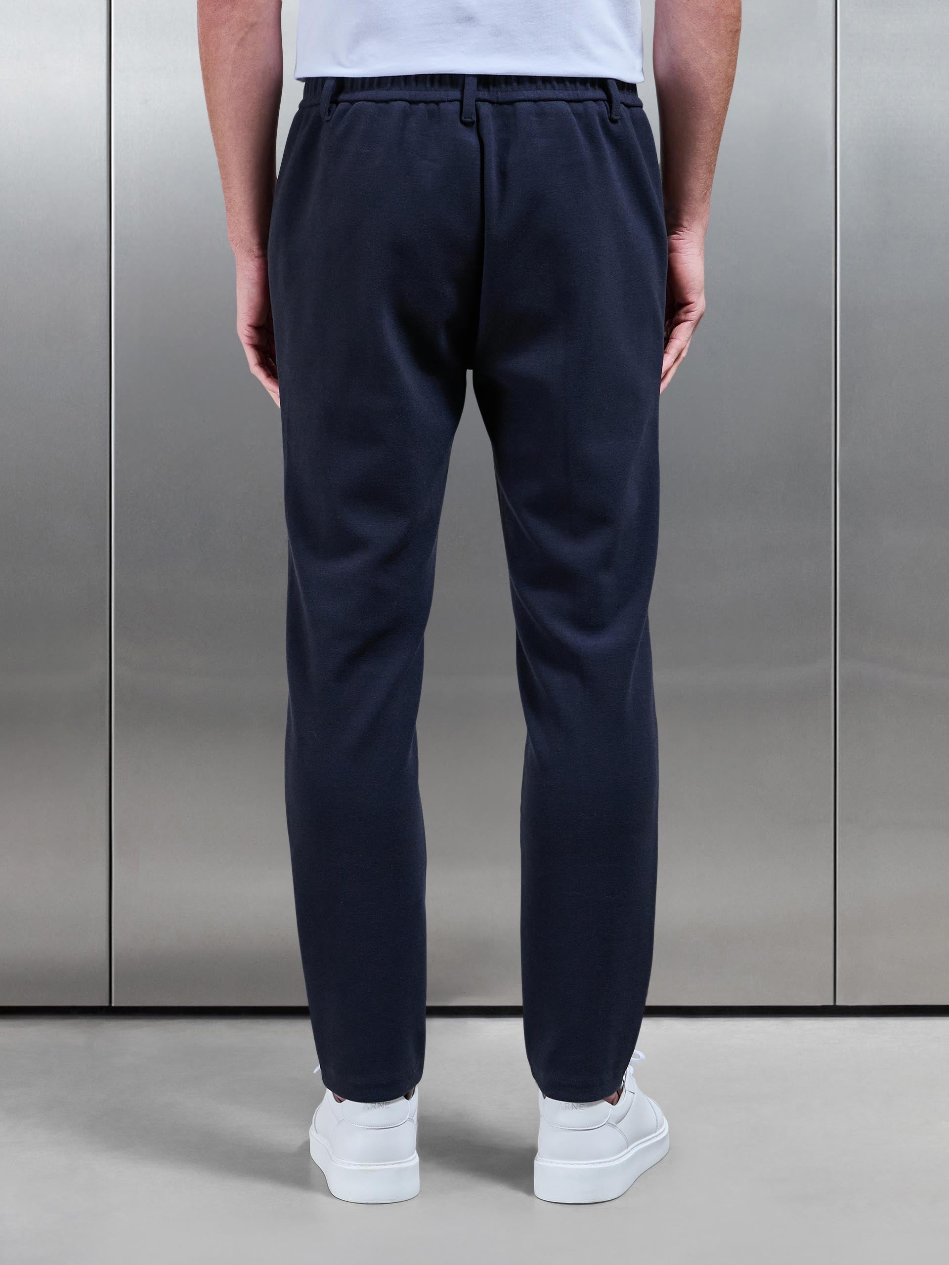 Knitted Tailored Jogger in Navy