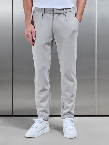 Knitted Tailored Jogger in Stone