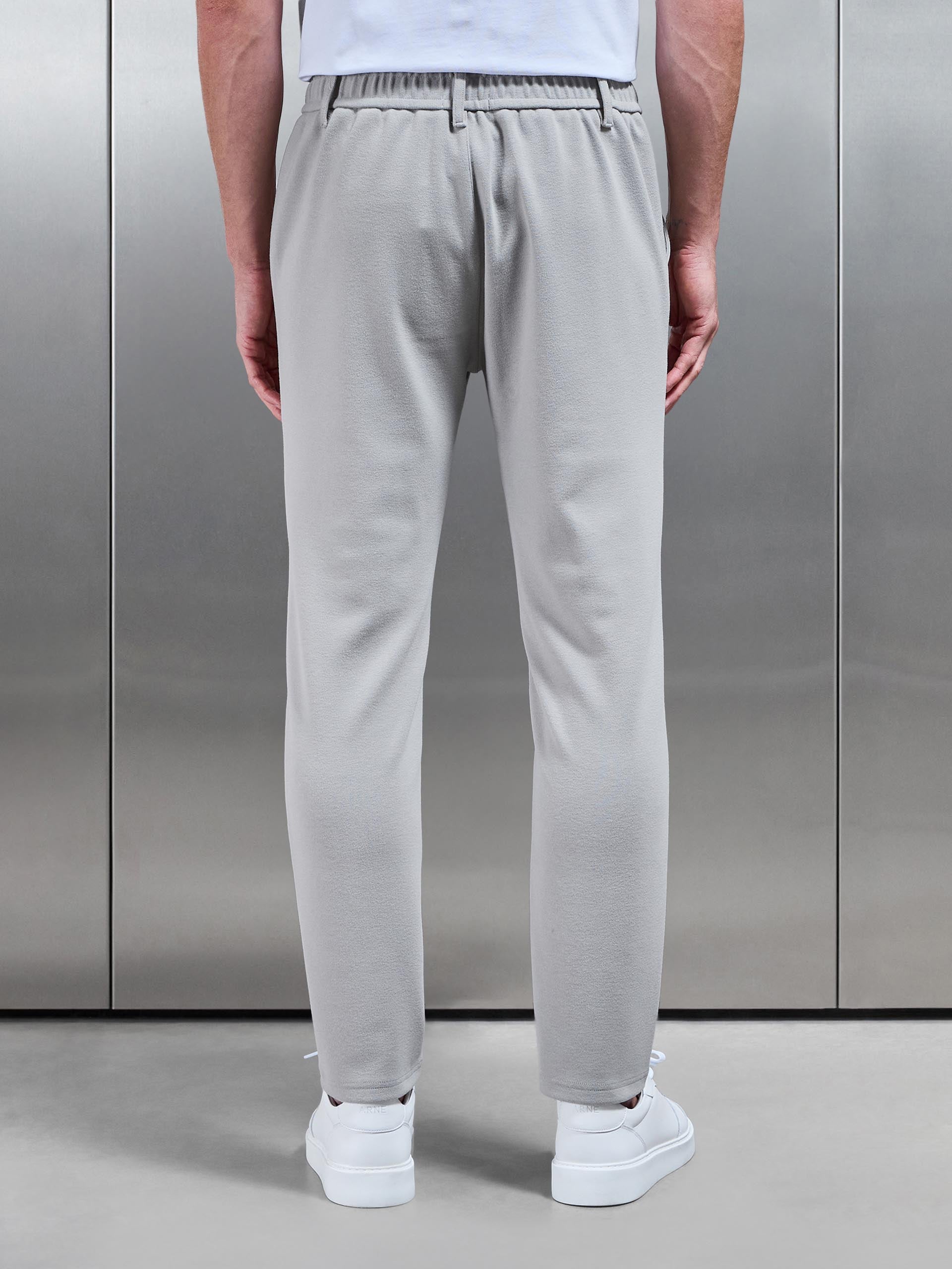 Knitted Tailored Jogger in Stone