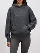 Womens Knitted Hoodie in Grey