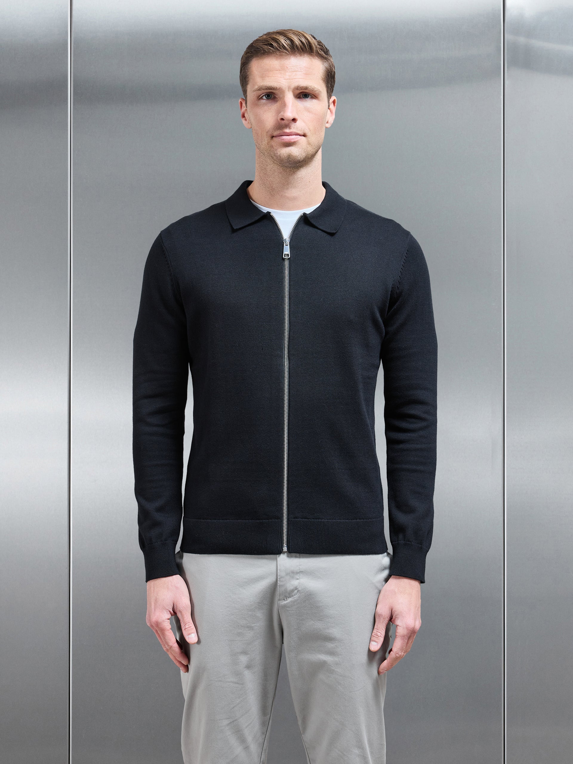 Knitted Overshirt in Black