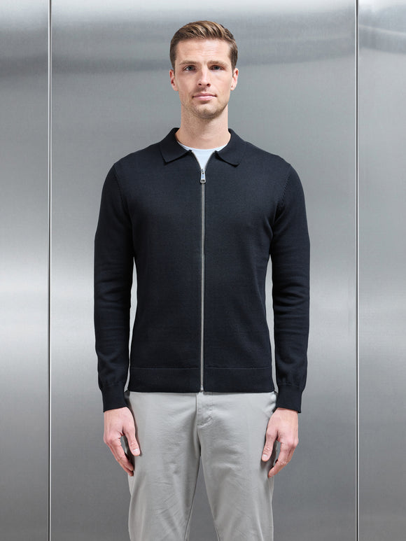 Knitted Overshirt in Black