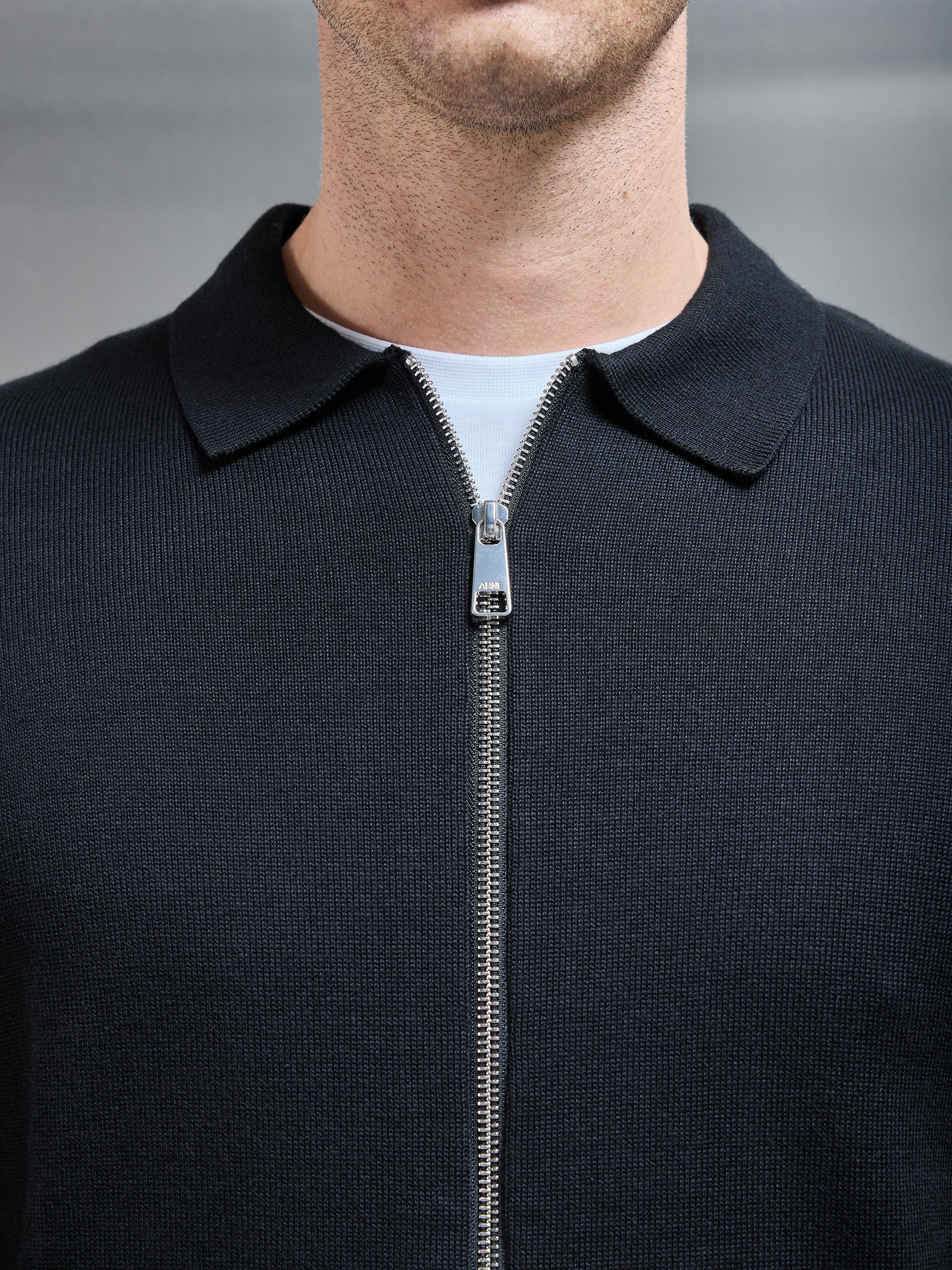 Knitted Overshirt in Black