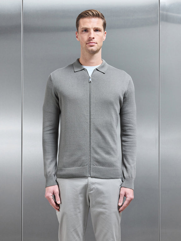 Knitted Overshirt in Sage
