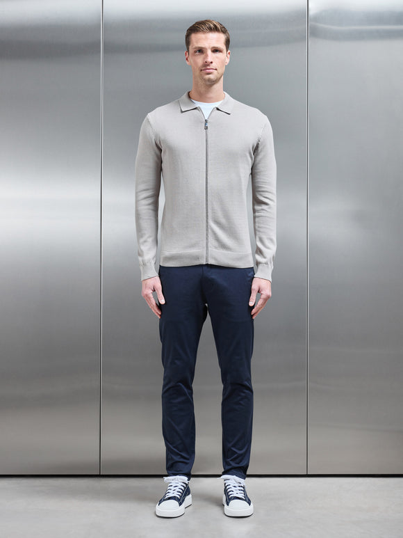 Knitted Overshirt in Stone