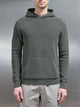 Knitted Ribbed Hoodie in Sage