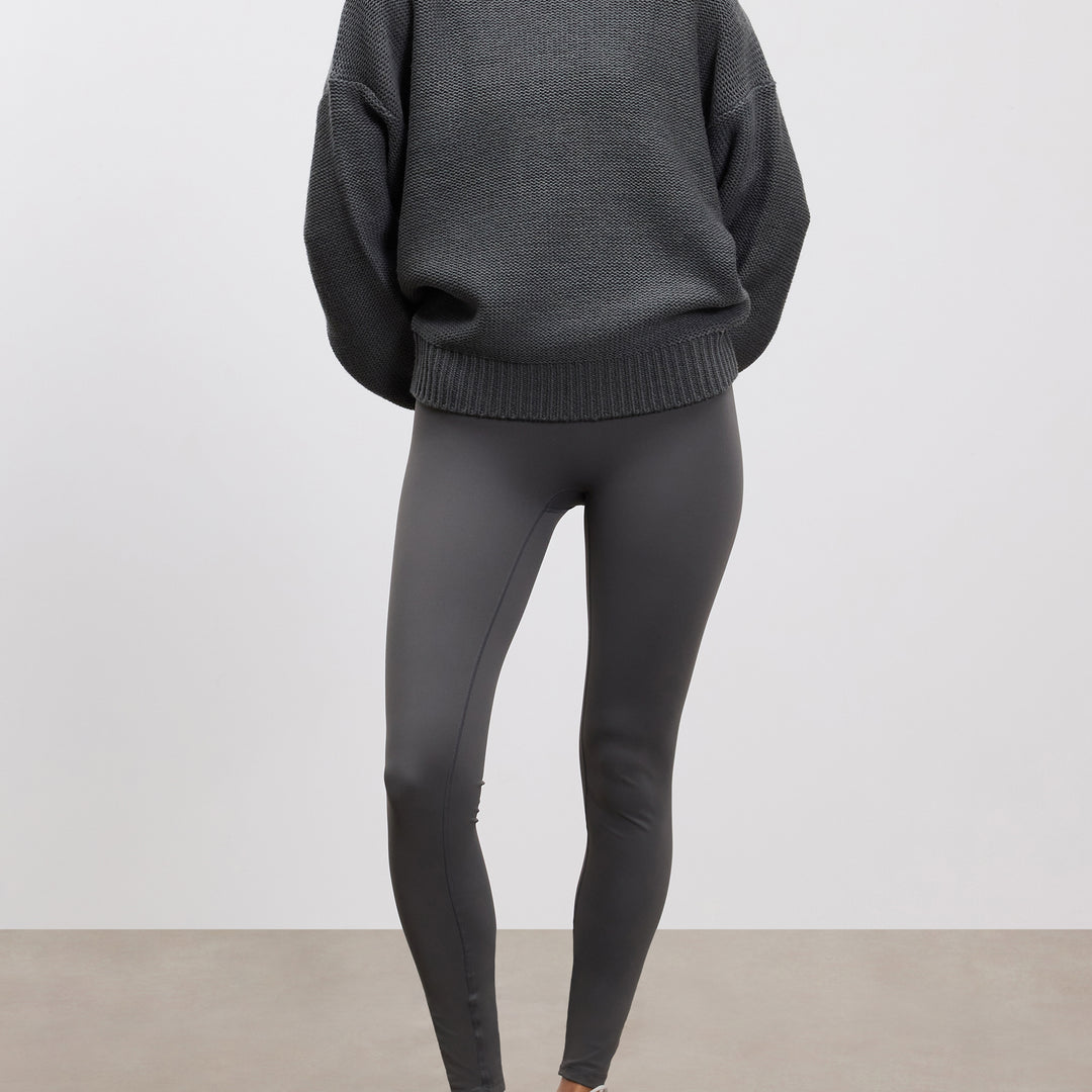 Womens Knitted Sweatshirt in Grey