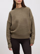 Womens Knitted Sweatshirt in Stone