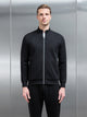 Knitted Zip Through Jacket in Black