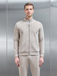 Knitted Zip Through Jacket in Stone