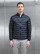 Lightweight Funnel Neck Puffer Jacket in Black