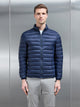 Lightweight Funnel Neck Puffer Jacket in Navy