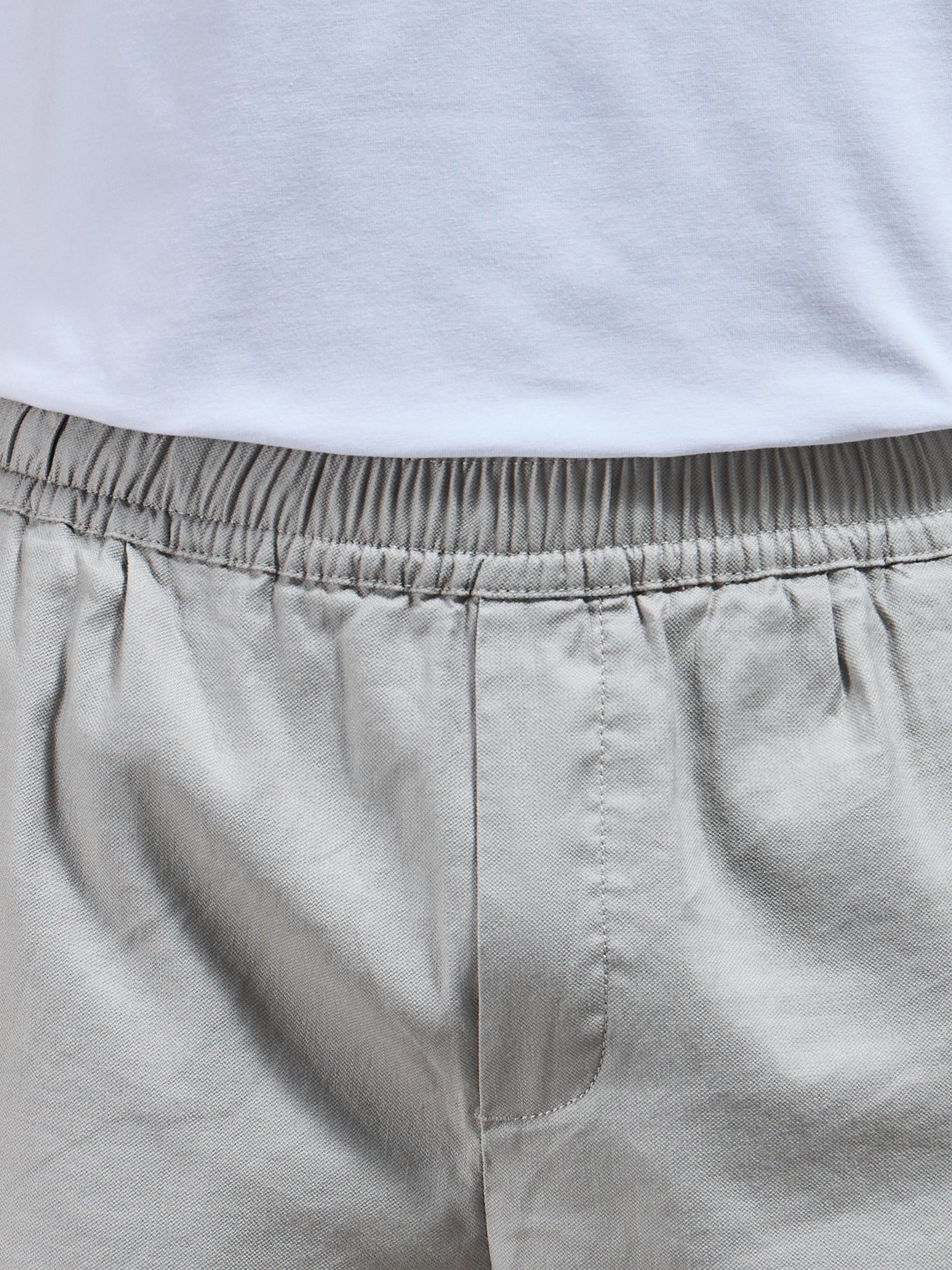 Linen Drawstring Short in Stone