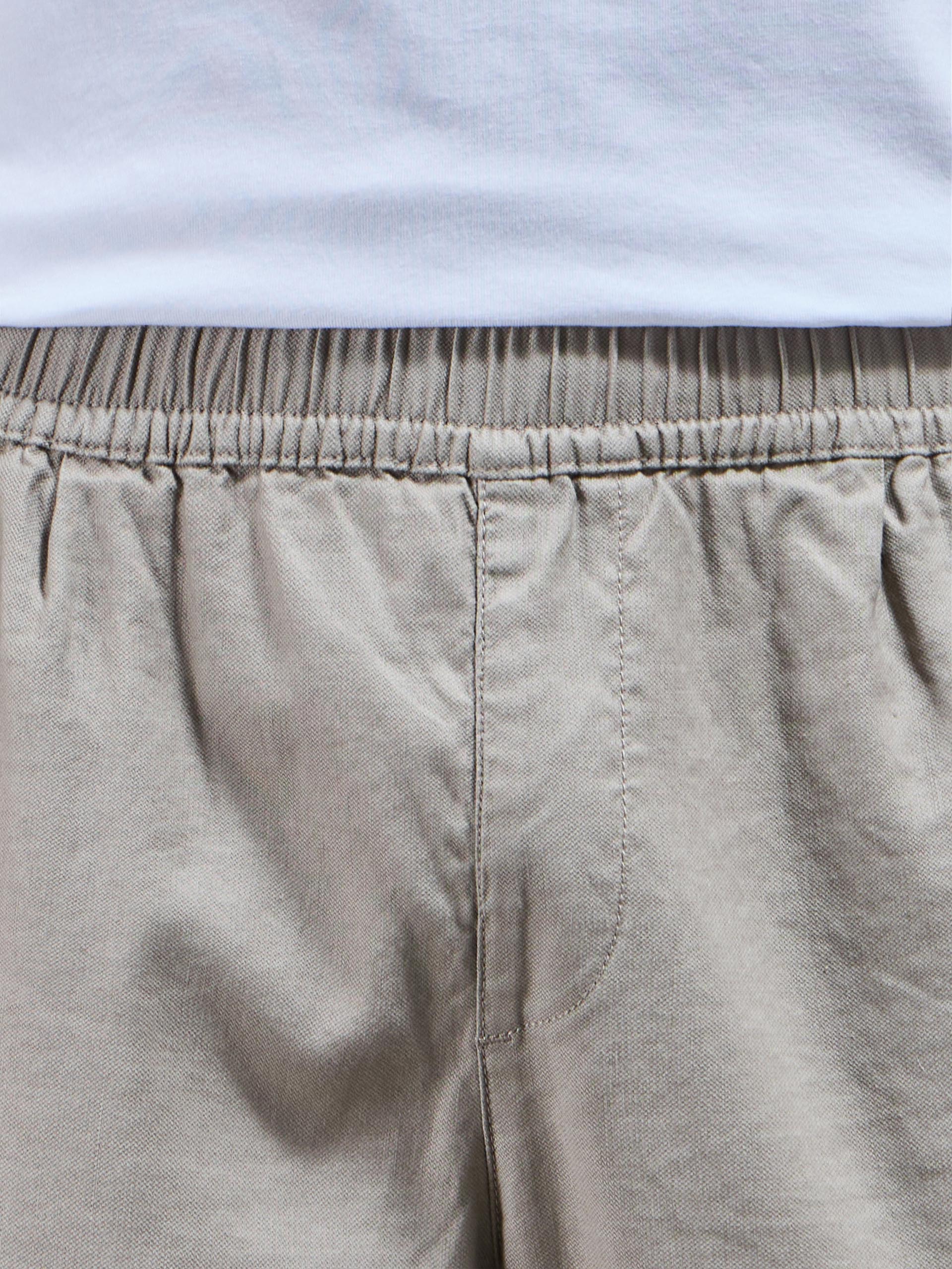 Linen Drawstring Trouser in Light Sage