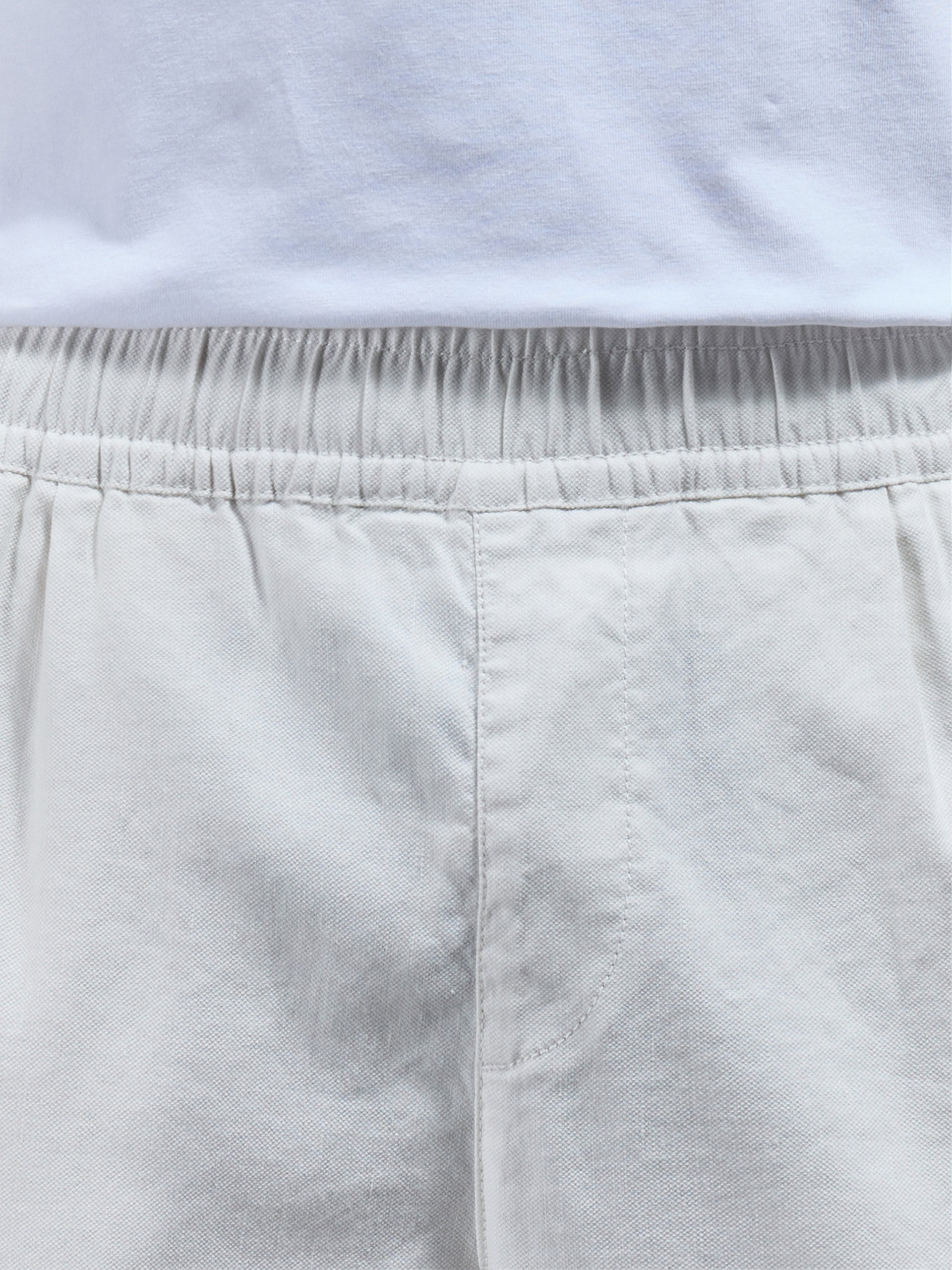 Linen Drawstring Trouser in Off White