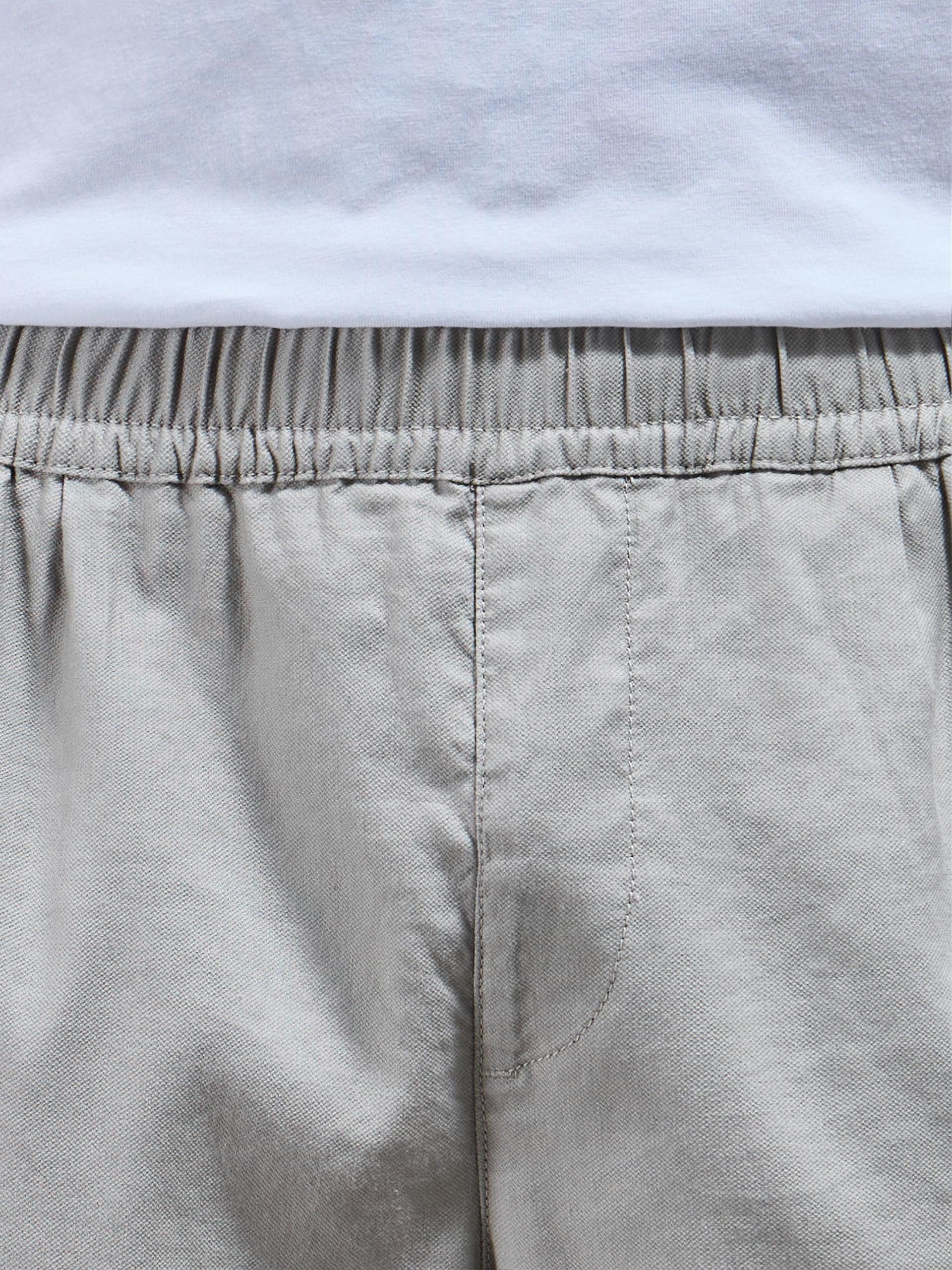 Linen Drawstring Trouser in Stone