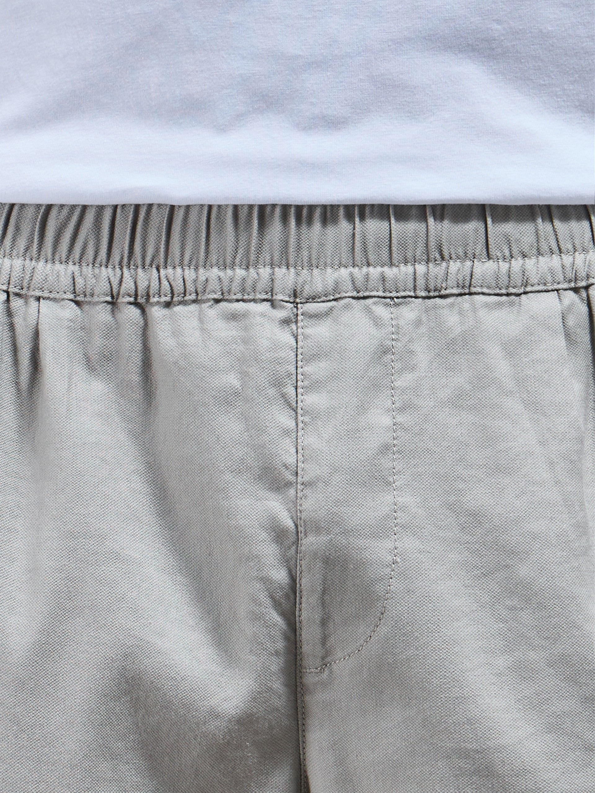 Linen Drawstring Trouser in Stone