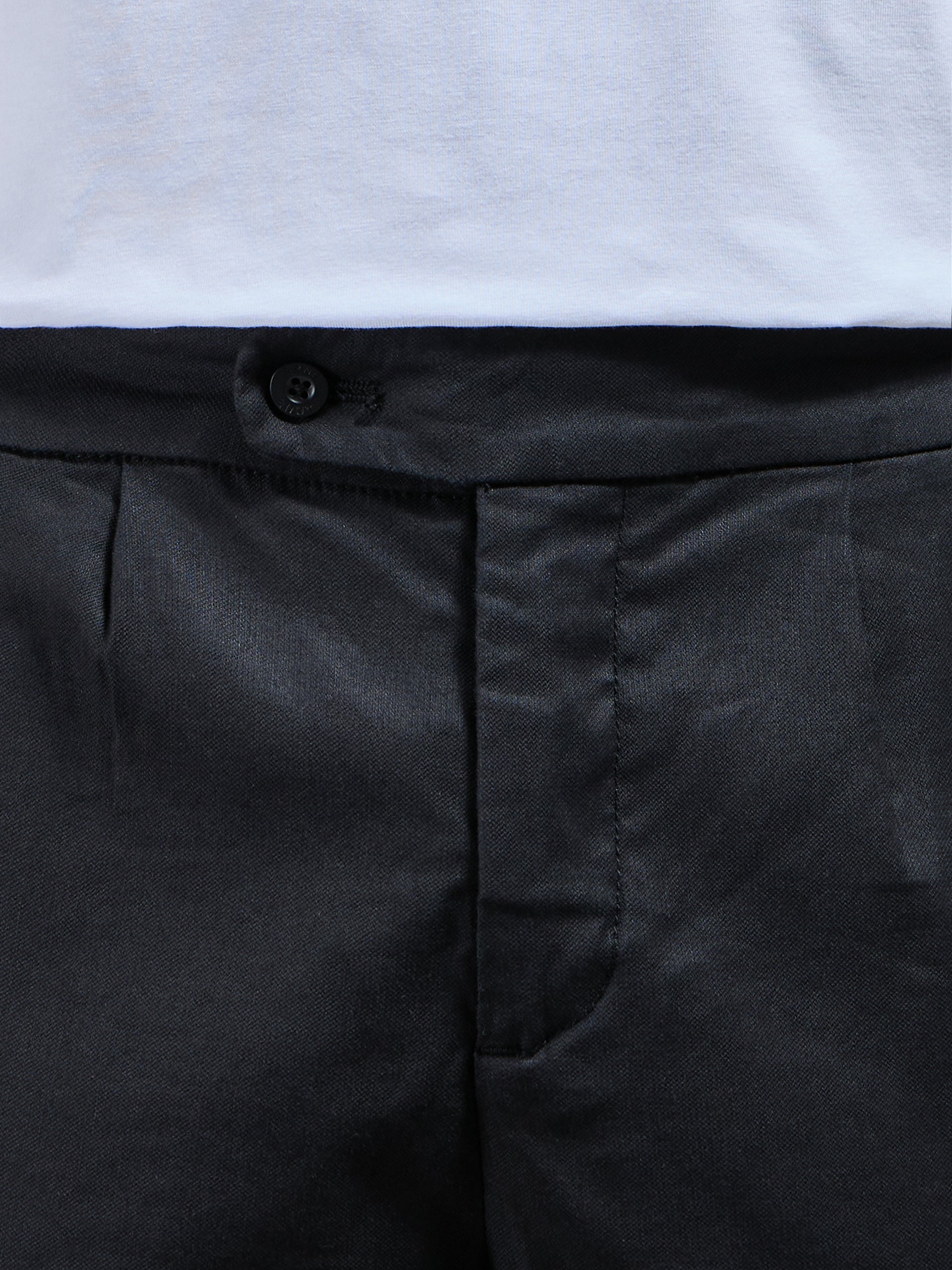 Linen Tailored Trouser in Black