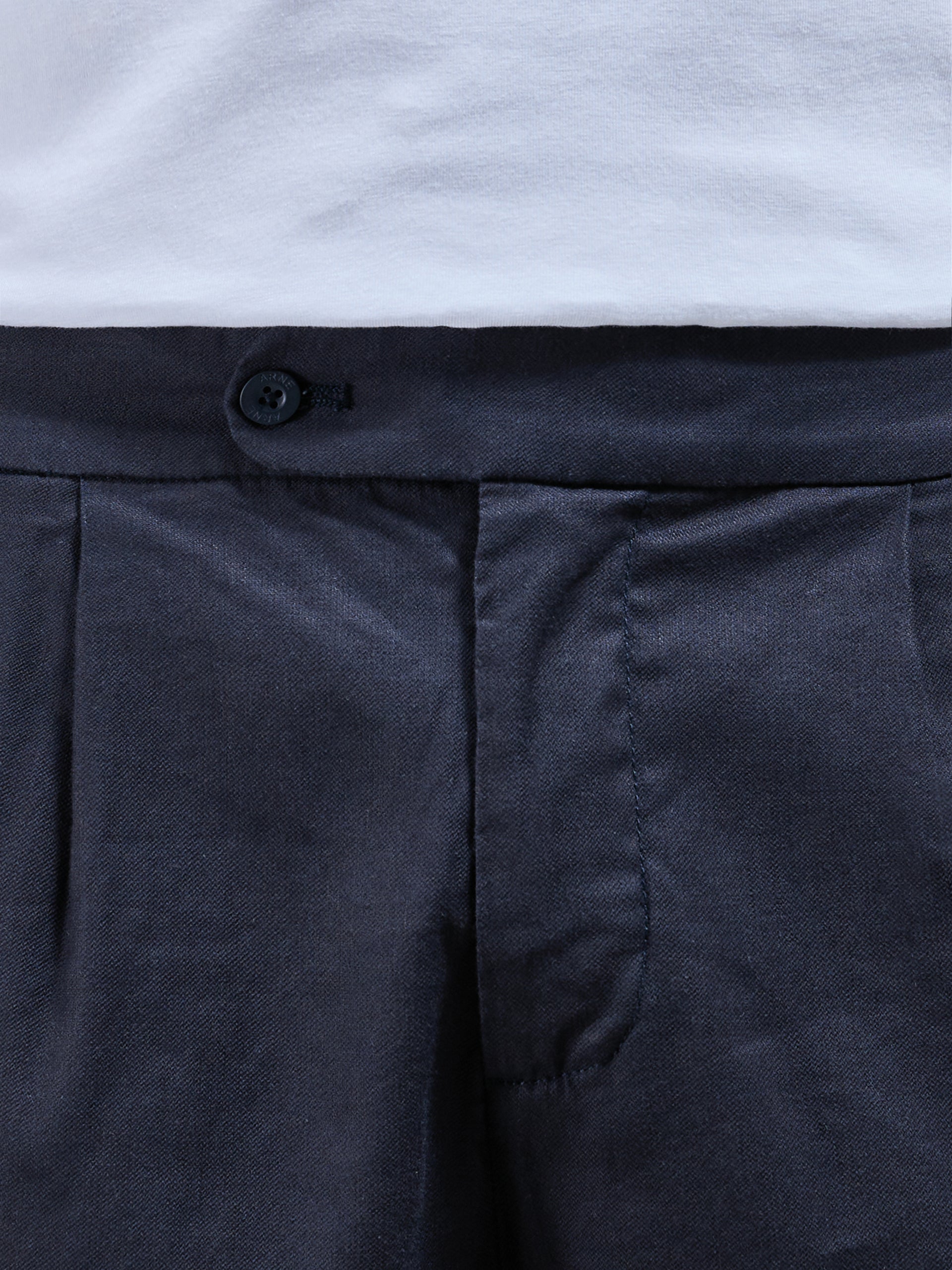 Linen Tailored Trouser in Navy
