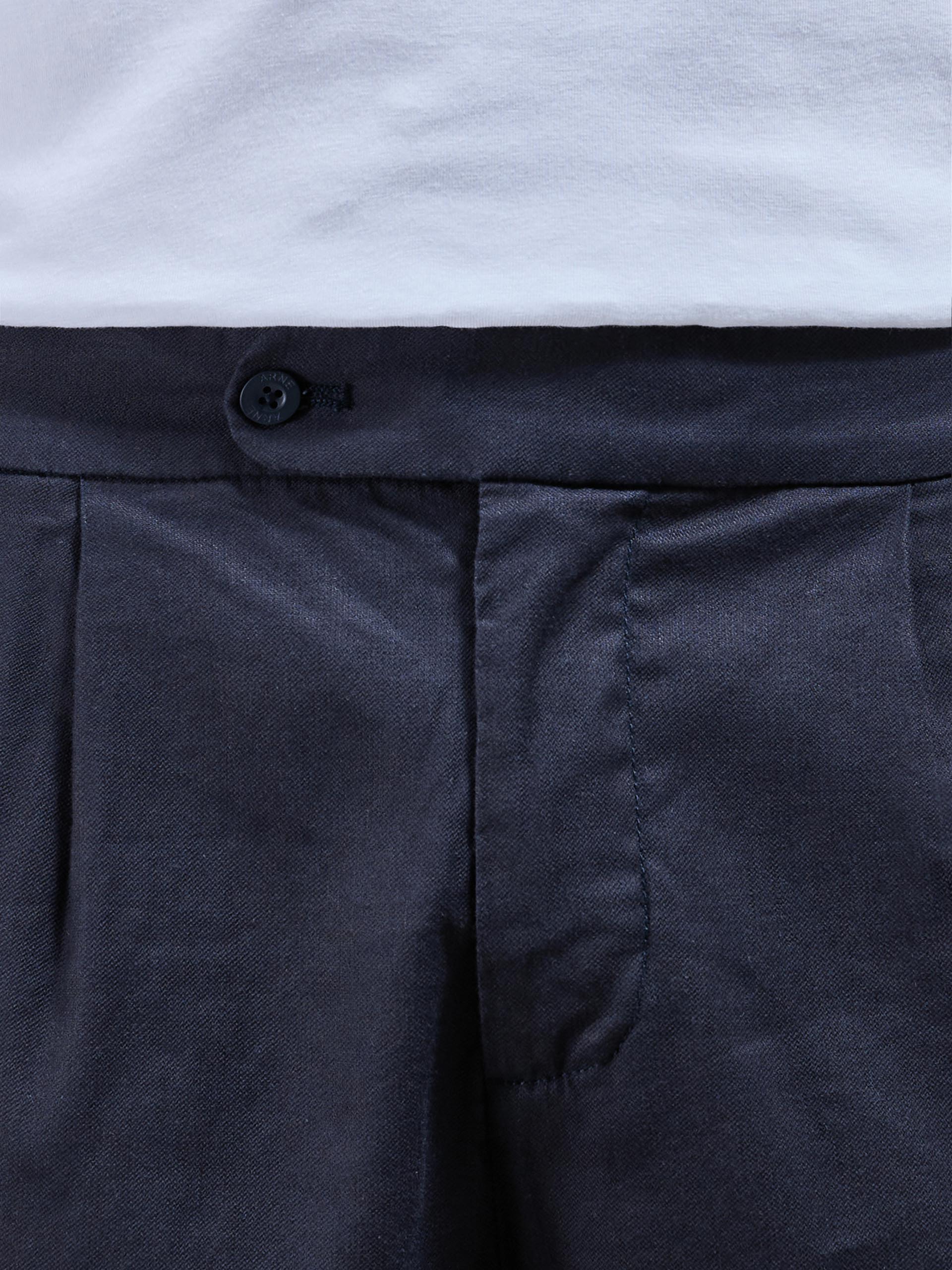 Linen Tailored Trouser in Navy